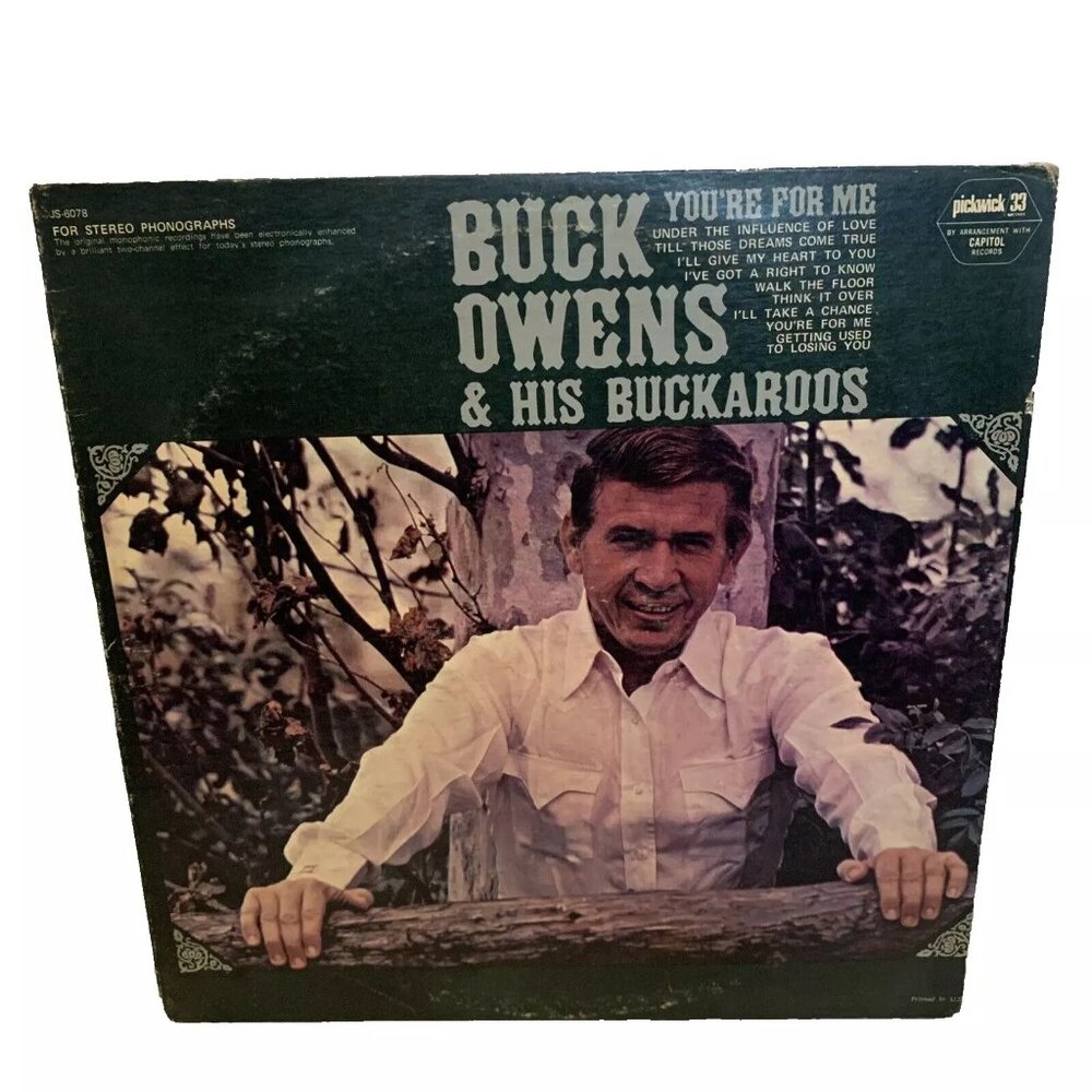 Buck Owens & His Buckaroos You're For Me (Vinyl, 1969) Hilltop JS-6078 VG LP